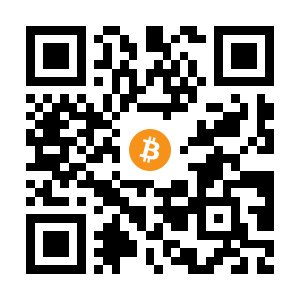 bitcoin:1AJFhXyFptufn2JU1ExErpc4vemoZ57yqF black Bitcoin QR code