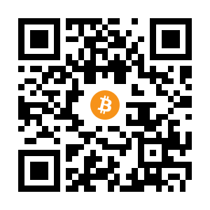 bitcoin:1BhFwSxCZ3mEyGH7U4mSTFBR5aVoCCDtNT black Bitcoin QR code