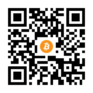 bitcoin:1BvpmdbJNSaQcxZqHmeZcBqBS3uc9vTJhC black Bitcoin QR code