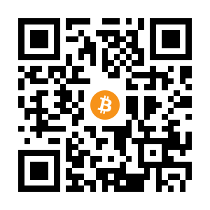 bitcoin:1D9r4pcRfLWSpV6cZ2aokQ338fk57F8yDL black Bitcoin QR code