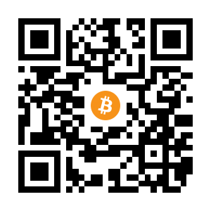 bitcoin:1DVCot5U5BxrQrq4yS2t14y3LHGH18BcMf black Bitcoin QR code