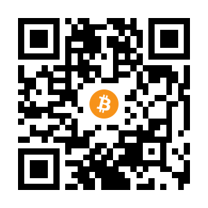 bitcoin:1DedUxzgwErg4ipNi988wPgLk5thwciKcc black Bitcoin QR code