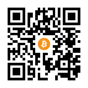 bitcoin:1E1PsLhmhh35vzDC4B8FH9FYVJeBZ2VakT black Bitcoin QR code