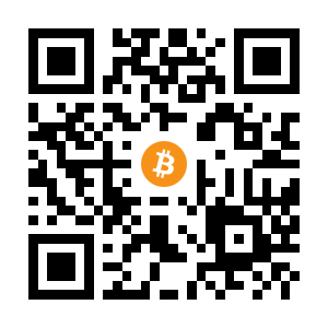 bitcoin:1EqjjtzQuUtapVYdPKyYFnHEn5BWg1FCnp black Bitcoin QR code