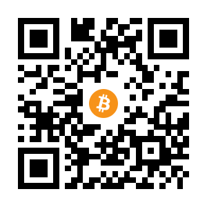 bitcoin:1EyjoHC8DrMeHurv8fWqy61hDRU4xGUSbS black Bitcoin QR code