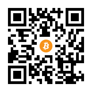 bitcoin:1F9hKe5HRUbKHfS1UfyBkpM3YzMBYuxtbQ black Bitcoin QR code