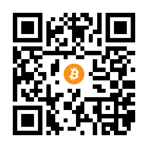bitcoin:1FZ6prCMqwZvjpBE1ExULw4W9EdZj7uG1K black Bitcoin QR code