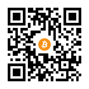 bitcoin:1FyHtiGhaHqe3EvzBnU1Mi69SbQ1eXRUnw black Bitcoin QR code