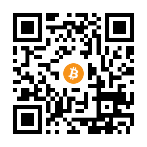 bitcoin:1JE24Ne2NhCugGCg4hfq43MR6CbybUUocN black Bitcoin QR code