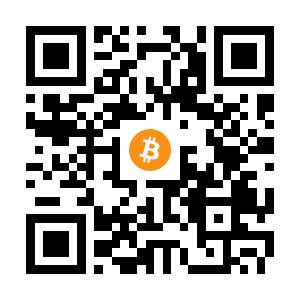 bitcoin:1LgYe3MV7L1vy9mTbLVzRgJEXhNJRgiQAy black Bitcoin QR code