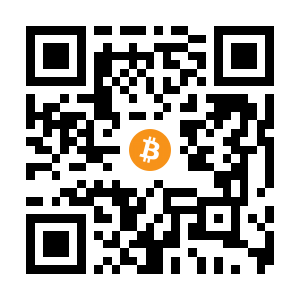 bitcoin:1PCaHiLCSiinPE6tgnoC4J6P39etLUhniQ black Bitcoin QR code