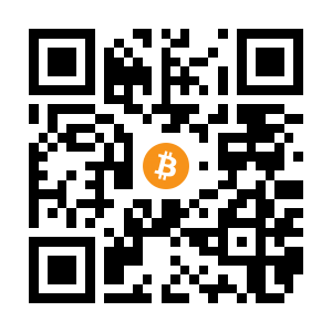 bitcoin:1PHJZeYXqBEW44GoedLwP94KVaFu4phAmx black Bitcoin QR code