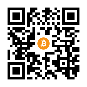 bitcoin:1PWgtAPehV6Q188v7NbFkDps55oEGz3CpB black Bitcoin QR code