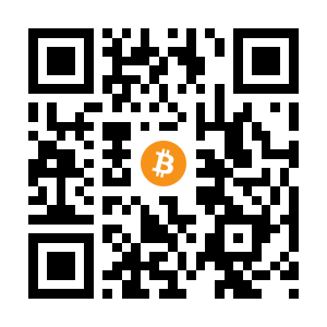 bitcoin:1QBre82rDEyGGJD5XfoeVi8J3cgPz9Gs3X black Bitcoin QR code