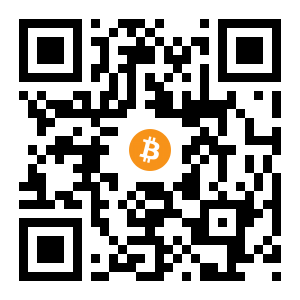 bitcoin:112R1NnxLxH4Nt3V8fsiM71KNg6wDyT2NR black Bitcoin QR code