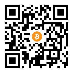 bitcoin:113uvFnnWnPwy3afnGPmoPMu1Uso62dabA black Bitcoin QR code