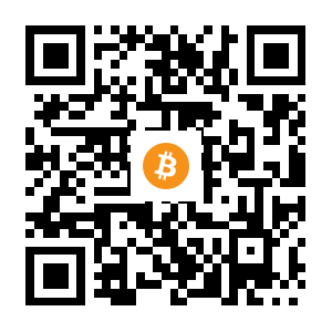 bitcoin:123E5tFkBAydCSphLCyDa6odJ25aovChWB black Bitcoin QR code