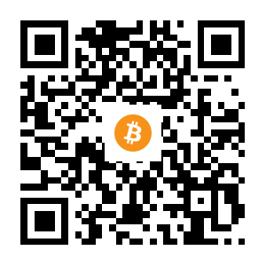 bitcoin:127QsoeVEz4nRPcnTrTZAmZJL5bLZznVAs black Bitcoin QR code