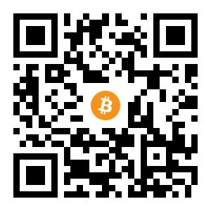 bitcoin:128EVwT2DzicTQHc54MBwLY3f5oTUyaPGe black Bitcoin QR code