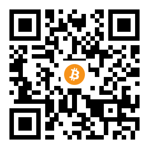 bitcoin:12AY7LxgVxuZgsVMTAkJF1fyEdxZv26gta black Bitcoin QR code