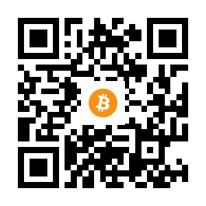 bitcoin:12At4GGP8J5p4MtdjNy1SPSkqKEM1mw2FS black Bitcoin QR code