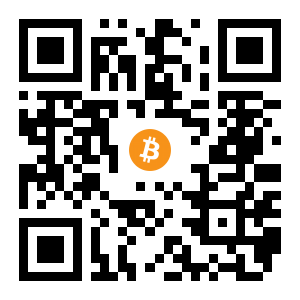 bitcoin:12DQ7zqLpoX6dP6YruvQbzznLitACEKYRs black Bitcoin QR code