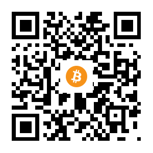 bitcoin:12EGSZTJtESTF7hHjt7xmSzTsqk7zq2oZ8 black Bitcoin QR code