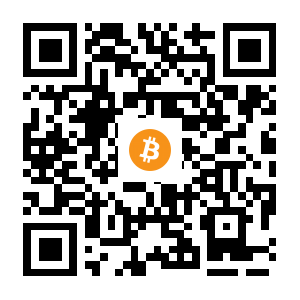 bitcoin:12EzwKTfpLriJruR8GhoF5jUCSSeQFPGVG black Bitcoin QR code