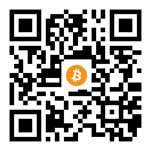 bitcoin:12JMDz7SXiaqtvWg5K53ES1Fn3sQx6nR6c black Bitcoin QR code