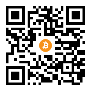bitcoin:12MhcJmiwquq1J1nn5N3fPVa7NcaPmBXog black Bitcoin QR code