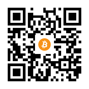bitcoin:12SrVeWDAQNxehBR8LxJTaVsFmma48cKYR black Bitcoin QR code