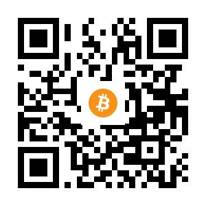 bitcoin:12VKwD9pxXqbsbPjDzXN2dKzUDe7yJ5YR3 black Bitcoin QR code