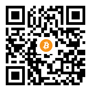 bitcoin:12YxVfgTTVnwPhRyXbcYem64PfihVeX6Fw black Bitcoin QR code