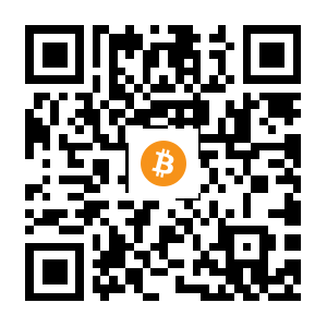 bitcoin:12axpsExL2y4GnUoHEUmVafm8H6PgvXX5h black Bitcoin QR code