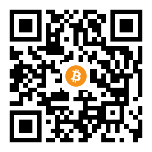 bitcoin:12bSAqCFejccSyz8r5mvUytNFadpKqR6hf black Bitcoin QR code