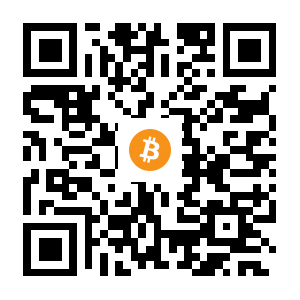 bitcoin:12bfZ8qq4nVF1QT2yYq6BTiMvYEm52EsD1 black Bitcoin QR code