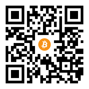 bitcoin:12cLxB2SmNVuuDznGE1Z3WxVfPm8ZKVXax black Bitcoin QR code