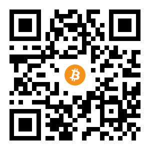 bitcoin:12fA8zibvfHGhXhr9tCFhWuE82CWJFiEmE black Bitcoin QR code