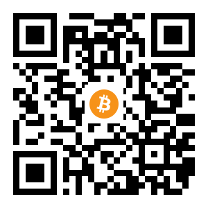 bitcoin:12fvFQ28aQXZgyyqAqjhugxXFbuNoiyRVC black Bitcoin QR code