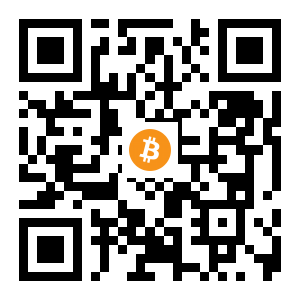 bitcoin:12gB1B7jDb6tpY8Nw5A72EVniMAMKJEaPU black Bitcoin QR code