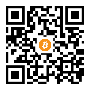 bitcoin:12jtaJpQoSH5t7HKEymsR3Ubt8FRqcTboP black Bitcoin QR code
