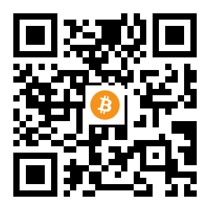 bitcoin:12mPE3X2fRYqj2YF3N65j4EearKRwVFpux black Bitcoin QR code