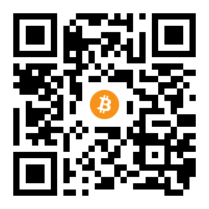 bitcoin:12n6Ynvi1otYGPBBJPpugHymdAbSzL21Nq black Bitcoin QR code