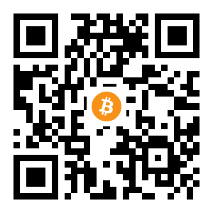 bitcoin:12oT3ahyrFQM7kAZUdJ26eqGbYiiTLscA8 black Bitcoin QR code