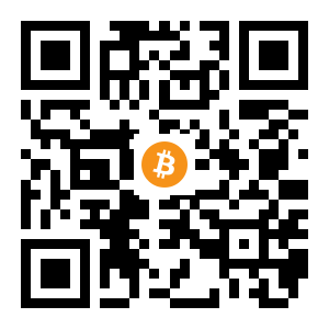 bitcoin:12pSFBANLbcCXvuj36V44ev5dZkp6gQPDZ black Bitcoin QR code