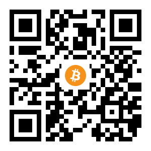 bitcoin:12rSEdCAAyqVisEHUPMdCzXpMDE5rvgXGH black Bitcoin QR code