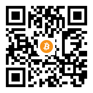 bitcoin:12rfwrZ21cHkSEk8UN1upGdMqL4exLf6Bc black Bitcoin QR code