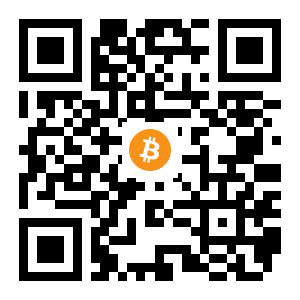 bitcoin:12tfa1qnvLX7UoKoeN7aMYPstLQjyYxwtX black Bitcoin QR code
