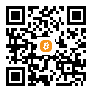 bitcoin:12tjxfF68SxWTR5Pc7y9GB3GyH8XPZVo6d black Bitcoin QR code