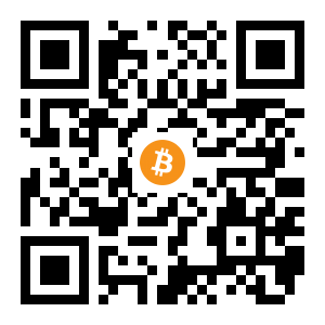 bitcoin:12vKHvsnbyxB3gUvpcPcZo7V2weqgTVA1A black Bitcoin QR code